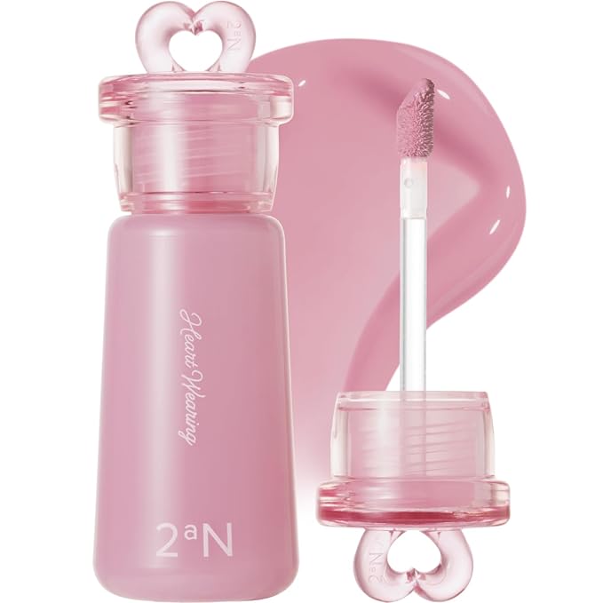 2aN Heart Wearing Liquid Cheek (0.15oz) – Dewy Liquid Blush with Soft Glow & Clear Layering | Hydrating Essence + Glossy Oil Blend | Buildable, Finger-Blend Texture | 8 Vibrant Shades (07 Heart Glow)