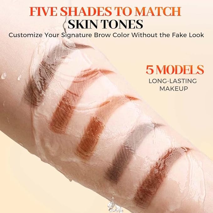 Microblading Eyebrow Pencils for Women, 2026 New 3D Brow Tattoo Pen for Natural Looking Eyebrows, Long Lasting Waterproof Eyebrow Pen with Fine Tip Brow Makeup (Dark Brown)