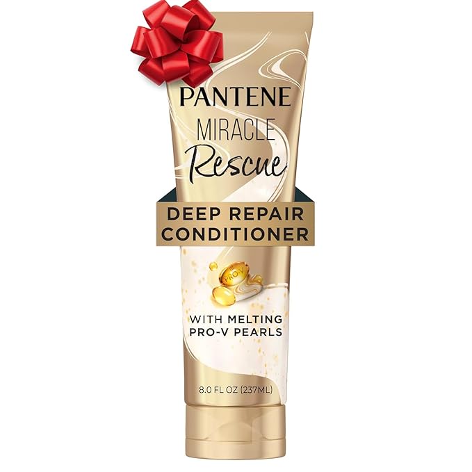 Pantene Miracle Rescue Deep Conditioner with Melting Pro-V Pearls - For Dry, Damaged, or Color-Treated Hair - Intense Moisture & Repair - 8.0 Oz
