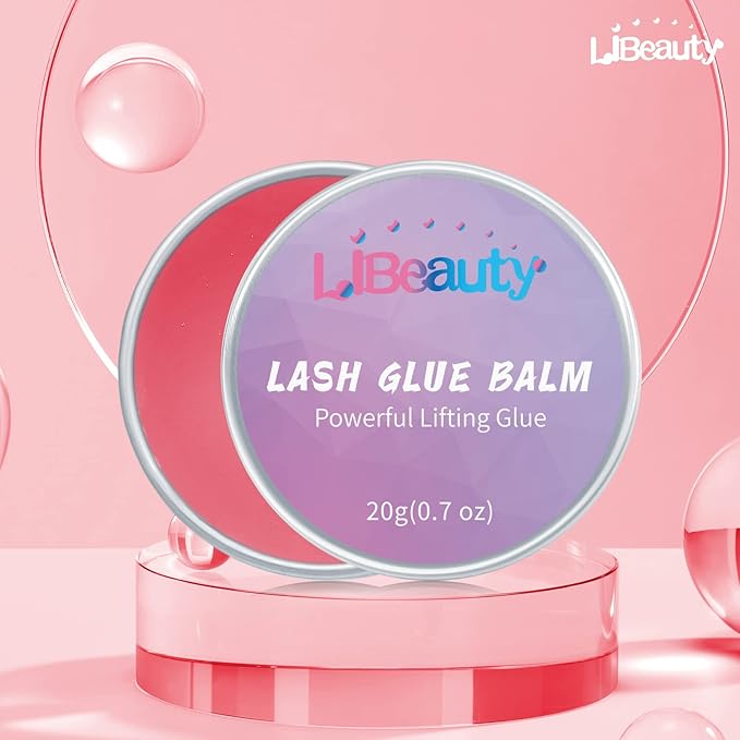 Libeauty Lash Glue Balm Lash Lift Adhesive 0.71Oz/20G Strong Sticky Fruit Flavor Eyelash & Eyebrow Perm Glue Balm for Long Lasting Individual Brow Lamination Gel