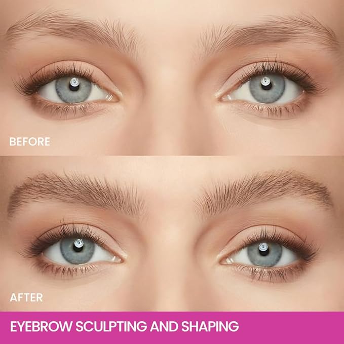 Kaely PROFESSIONAL MAKEUP Brow Glue, Tinted Eyebrow Gel, Eyebrow Mascara Waterproof, gel para cejas a prueba de agua, Eye Brow Fast Sculpt, Vegan & Cruelty-Free, 2Pcs-02 Taupe