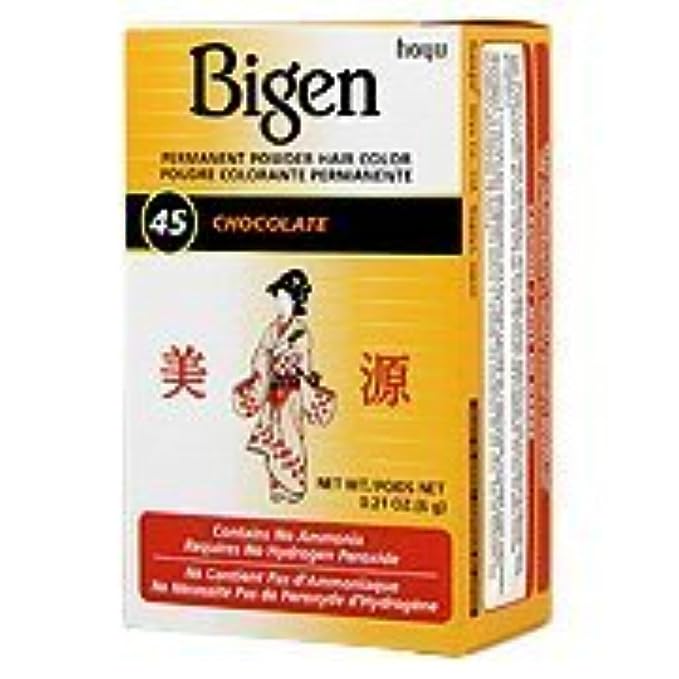 Bigen Powder Hair Color #45 Chocolate 0.21oz (6 Pack)