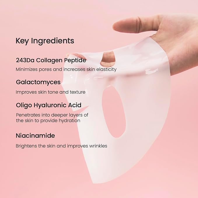 BIODANCE Collagen Duo: Bio Collagen Real Deep Mask & Collagen Peptide Serum Bundle for Glass Skin, Plumping Hydration, Firming, Korean Skincare Set, Christmas gift Pink Duo Stocking Stuffers