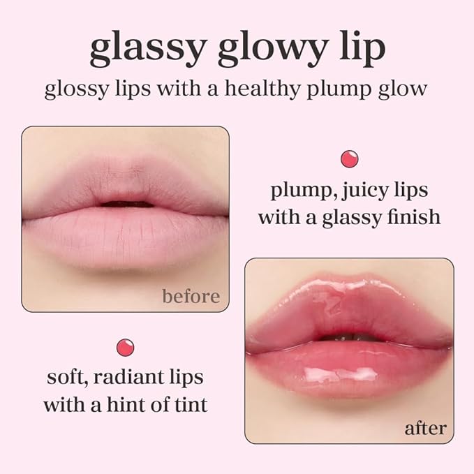 NOONI Korean Lip Oil - Appleplum | Long-Lasting, Moisturizing, Plumping, Revitalizing for Dry Lips, Waterproof, No Peel Off, Korean Tint, Hydrating, Stocking Stuffers, Makeup Set, 0.12 FL Oz