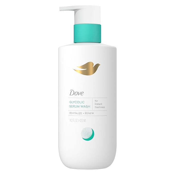 Dove Glycolic Serum Body Wash For Skin Renewal & Odor Control 14.2 oz