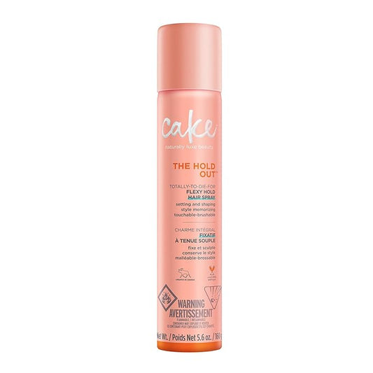 Cake Beauty Hairspray, The Hold Out – For Brushable, Touchable, Flexible Hold– Multi Tasking Styler- Vitamin E & Abyssinian Oil – For All Hair Types- 5.6 Oz. / 160 g