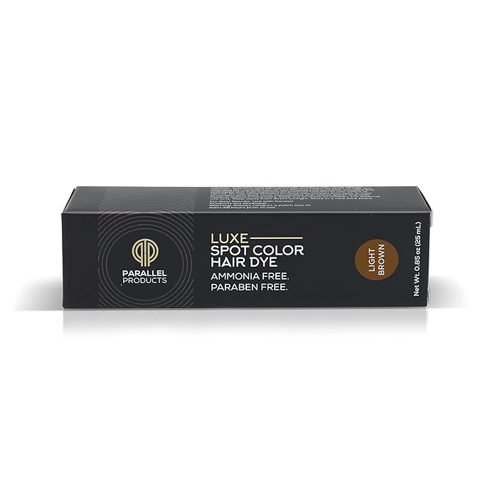 Parallel Products - Luxe Color (Light Brown) - Cream Hair Dye - 25mL - Tint for Professional Spot Coloring - Covers Grey Hair - Root Touch-Up