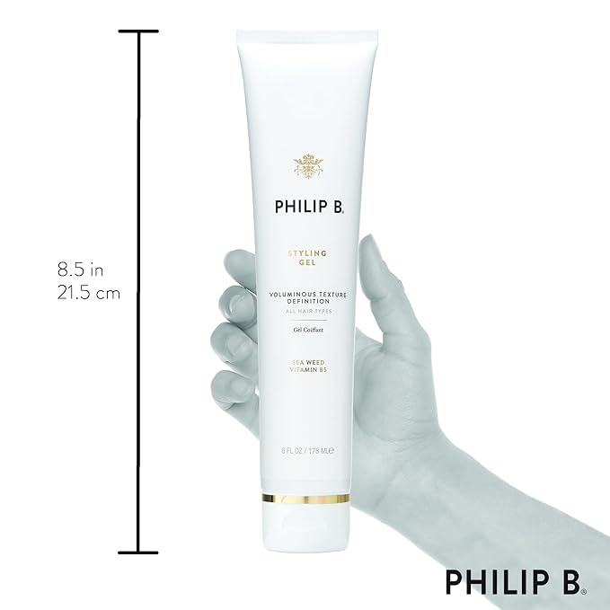 PHILIP B Styling Gel 6 oz. (178 ml) | Soft-Hold Hair Gel Enhances Body and Texture for Definition and Curl