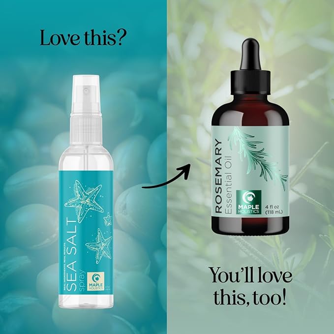 Volumizing Sea Salt Spray for Hair - Texturizing Beach Waves Spray & Hair Mist Curl Activator - Non Sticky Styling Beach Hair Spray for Men and Women with Nourishing Argan Oil and Sea Kelp Extract