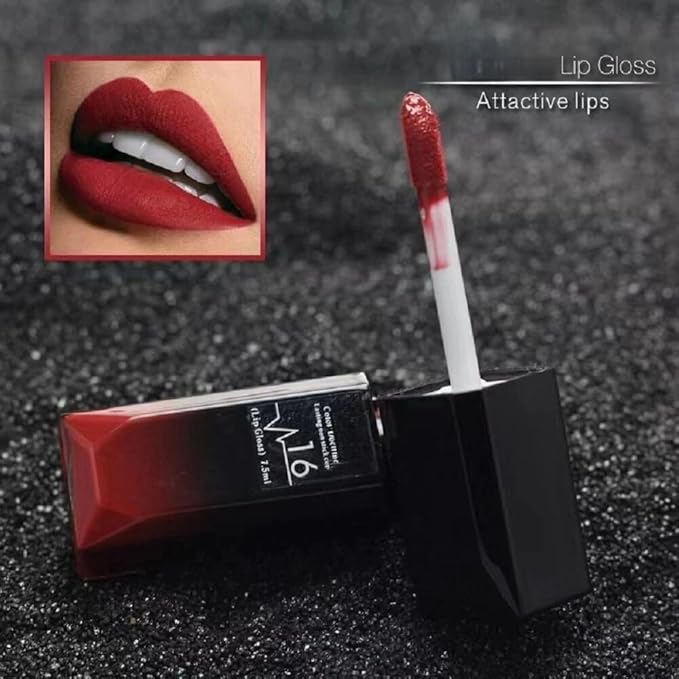 21 Colors Matte Liquid Lip Gloss - Non Transfer Proof, Long Lasting 10Hrs Glossy Lipstick, Kiss Proof & Hydrating Lip Stain Wear (16)