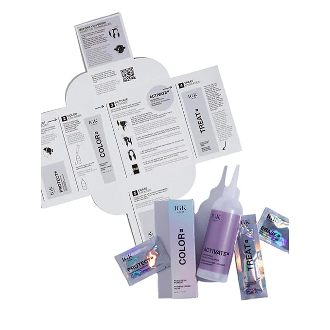 IGK Permanent Hair Color Kit | 9NA Surf Club - Light Cool Blonde | 100% Gray Color Coverage + Strengthen + Shine | Ammonia Free