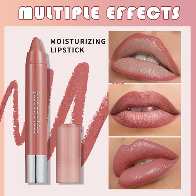 Maroon Hydrating Cream Lipstick Lip Crayon for Women, Moisturizing Lipstick Long-lasting Waterproof, Retractable Lips Crayon Liner for Ombre Shades, Lipgloss Tinted Lip Balm + Lips Color in One, 06