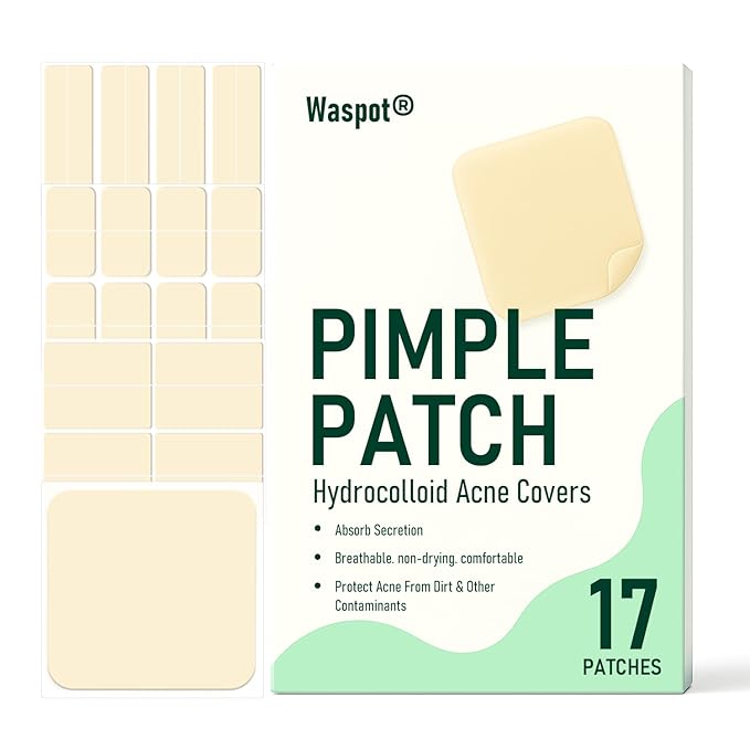 Original Hydrocolloid Acne Patches (17 Count) | Medical Grade for Cystic Breakouts, Invisible Spot Treatment & Overnight Healing