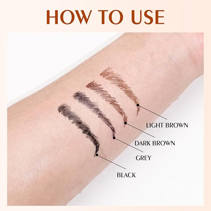 Microblading Eyebrow Pencil for Women - Waterproof Eyebrow Pen with 2-Fork-Tip Eye Brow Pen Create Natural Hair-Like Brows, Brow Pencil for Perfect Eyebrows Makeup Last All-Day, Light brown