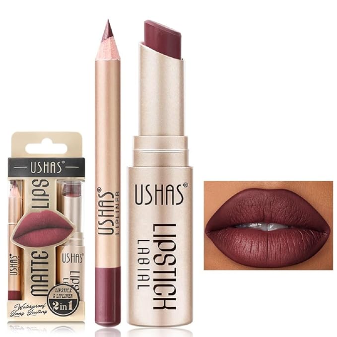 Generic Lip Liner with Non-stick Cup, Long-lasting Waterproof Matte Lipstick Set, 12 Colors (1, 30g)