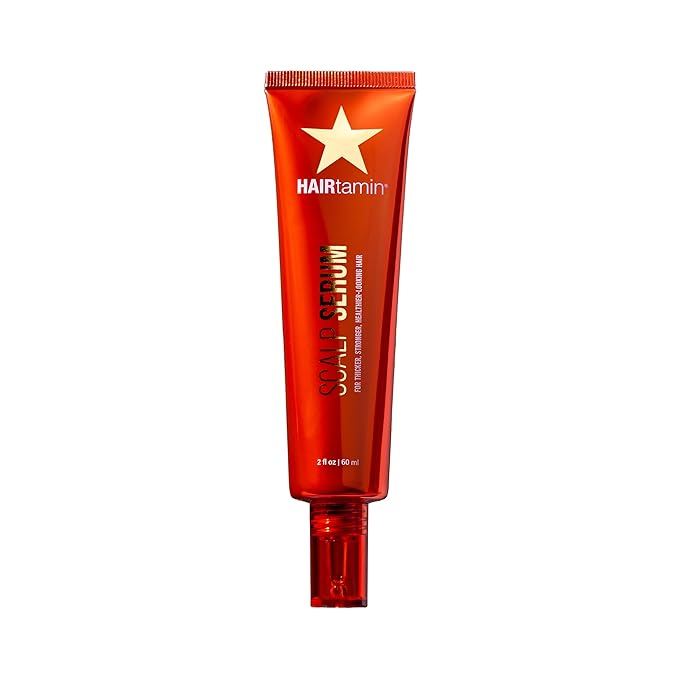 HAIRtamin Scalp Serum Natural Hair Growth Thickening | Made in USA | Helps Increase Hair Thickness and Aids Against Hair Thinning and Hair Fall Out | Moisturizes and Soothes Dry Itchy Scalp