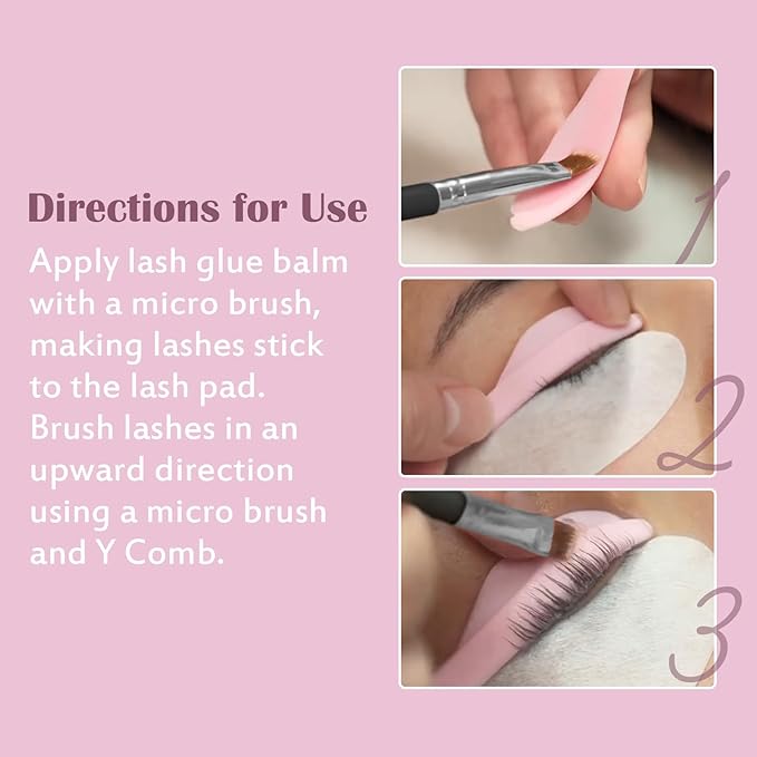 Libeauty Lash Lift Glue Balm Lash Lift Adhesive Strong Sticky Fruit Flavor Eyelash & Eyebrow Perm Glue Balm Brow Lamination Gel