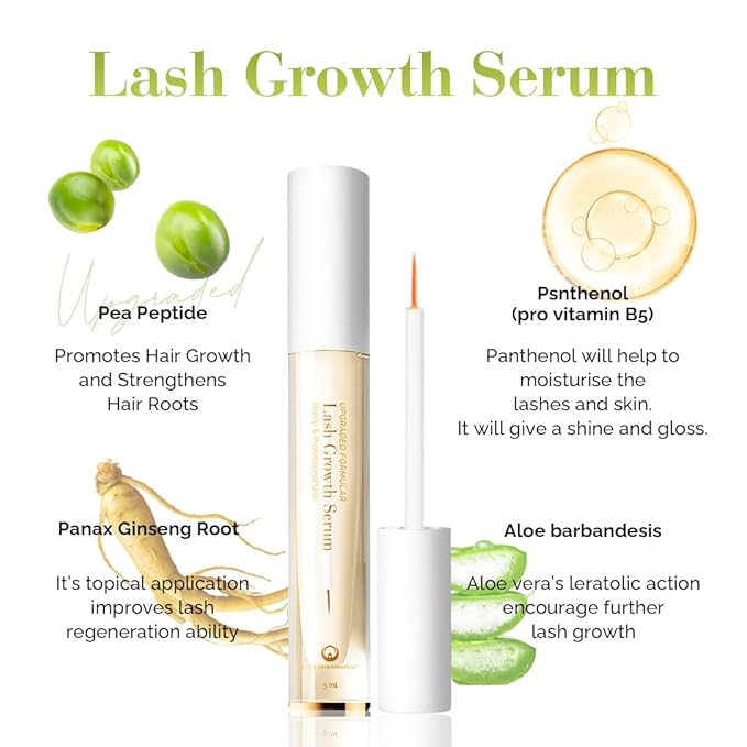 Lash Growth SET, Eyelash Serum for Longer and Healthier lashes, Eyelash Enhancer, brow serum, hair growth serum, Made in Korea. 5ml
