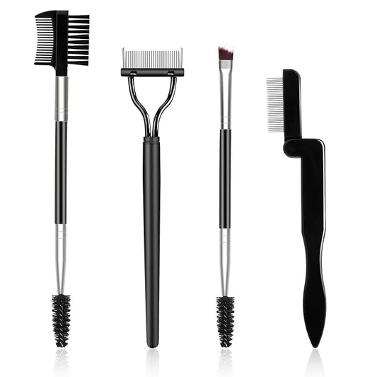 4PCS Eyelash Comb Eyebrow Brush Lash Separator and Brow Spoolie, Spooly for Eyebrows, Mascara Separator Tool, Eye Makeup Tools