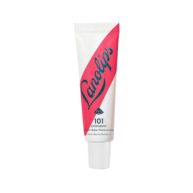 Lanolips 101 Ointment - Lanolin Lip Balm for Smooth, Hydrated & Healthy Lips - Multipurpose Lip Ointment with Lanolin Oil for Dry Lips, Cuticles & More - Watermelon (0.52 oz)