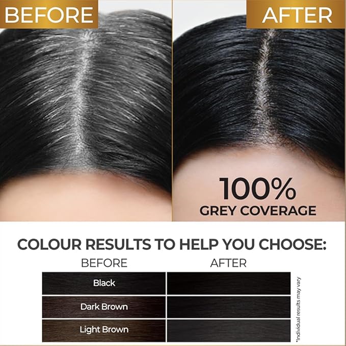 Streax Gel Hair Colour for Women & Men, Natural Black 1, 150 ml I Black I Ammonia Free, Hair Dye |Permanent Hair Colour| 100% Grey Coverage| Brown Hair Color|Lasts Upto 20 Washes