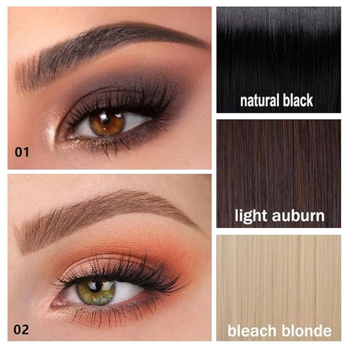 8 Pcs Dual-Sided Ultra-Fine Eyebrow Pencils Pack, Waterproof Eye Brows Pen for Women, Draws Tiny Brow Hairs, Defines, Fills Eyebrows, Shapes, Contours, Combs, (4*Grey+4*Grey Brown)