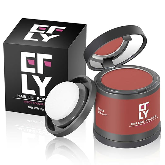 Root Touch Up Hair Color Powder For Concealing Hair Loss and Thinning, Gray Hair Shadow Root Cover Up Hairline Powder For Women Men Eyebrows, Beard Line (Red Brown, 0.35Ounce)