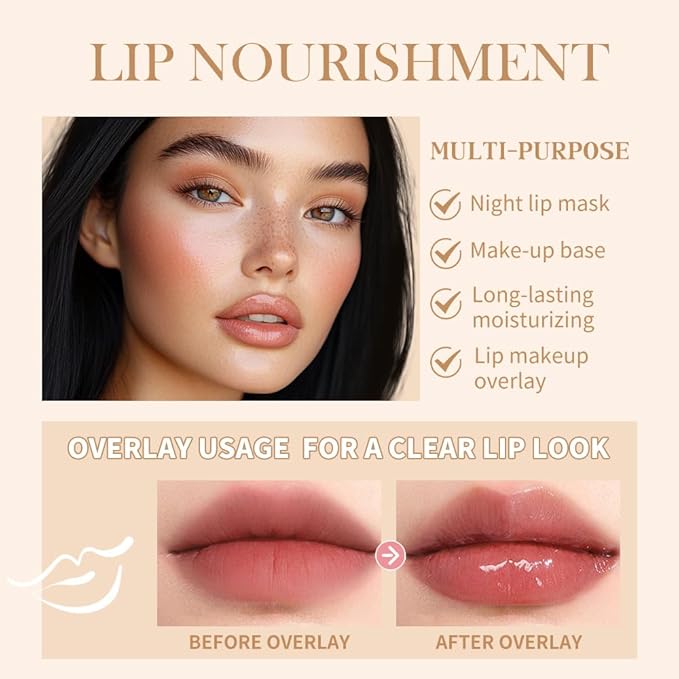 Summer Lip Glossy Butter Balm, Instant Moisture Pink Tint, Non-Sticky, Conditioning Formula to Soothe & Repair Dry, Chapped Lips, Jelly Lip Stain with Natural Scent (#5Pink Guava, 1Pc)