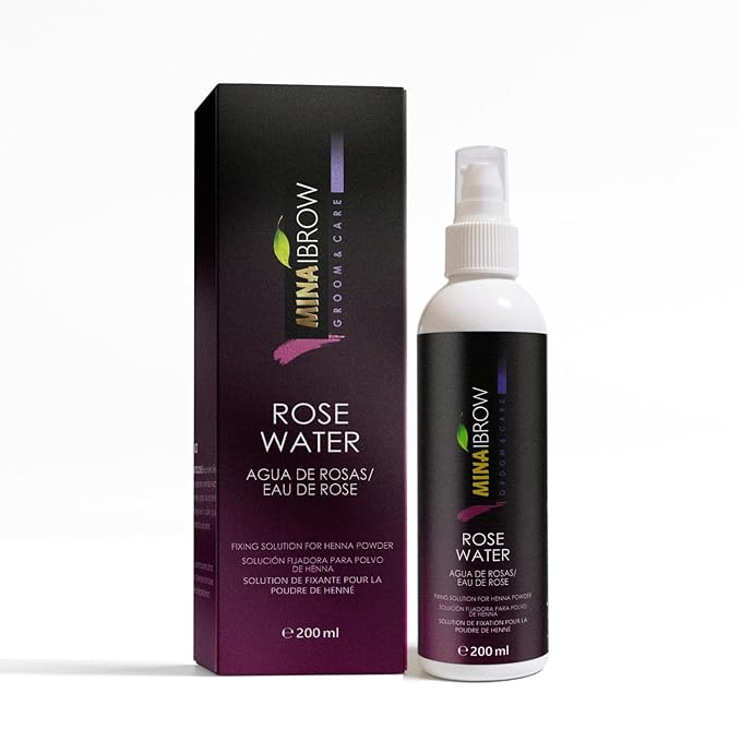 MinaiBrow Instant Hair Dye Kit Dark Brown | Natural Spot Coloring Tinting Powder with Rose Water & Duo Angled Brush, Water & Smudge Proof | 100% Grey Coverage Upto 30 Applications