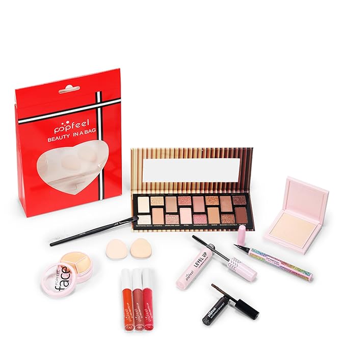 FantasyDay Makeup Set Travel Makeup Kit, Include Eyeshadow Palette, Powder, Lipstick, Lip Gloss, Eyeliner, Mascara Concealer Etc Comestic Essential Starter Makeup Gift Set for Women #3