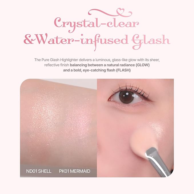 2aN Pure Glash Highlighter – Glass-Like Sheen Powder Highlighter for a Natural, Radiant Glow | Buildable, Long-Lasting, Lightweight Formula (LEMONGRASS, 0.8oz)
