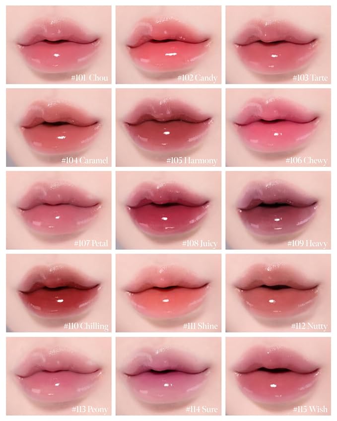 CORLAHAZE Glow Lock Jelly Tint 108 Juicy 4g, Hydrating Jelly Glow Lip Stain, Glass-Like Shine Lip Gloss, Long-Lasting Color, Moisturizing Lip Enhancer, Collectible Lock-Shaped Design, Korean Makeup