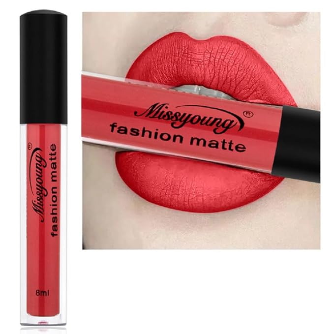 Generic Missyoung 18-Color Matte Liquid Lipstick Set, Long-Lasting Non-Sticky Formula, Flawless Makeup Looks (16)