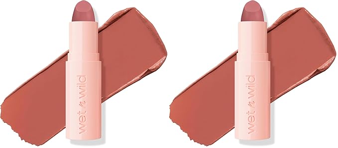 wet n wild Mega Last Rich Satin Lip Color, Rich Creamy Color with Satin Finish, Infused with Vitamin E & Moisturizing Argan Oil, Lightweight, Silky-Smooth, Vegan & Cruelty-Free - Hush Lil' Beige