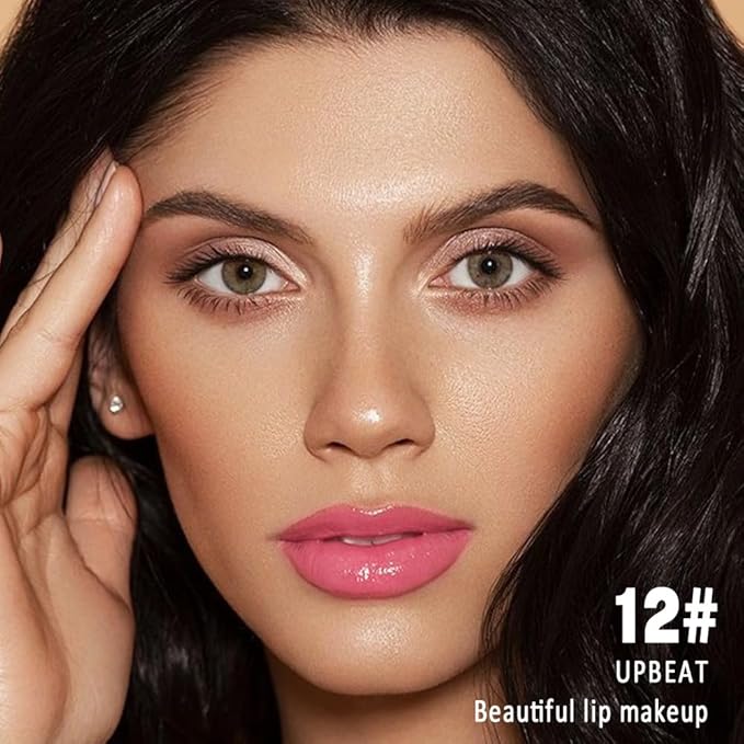 Kaely Longwear Shine Lipstick for Women, Highly Pigmented Liquid Lip Color Makeup, Non-Transfer Lip Gloss Stain Waterproof Smudge Proof 24 Hour, Glossy Finish, Vegan & Cruelty-free, 12 UPBEAT