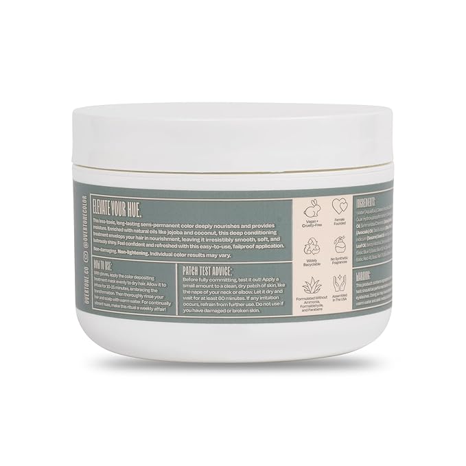 Overtone Color Depositing Semi-Permanent Hair Dye Conditioner - 8 oz For Natural & Color-Treated Hair, Moisturizing Shea Butter & Coconut Oil - Vegan & Cruelty-Free, Vibrant Silver is Stormy Sterling