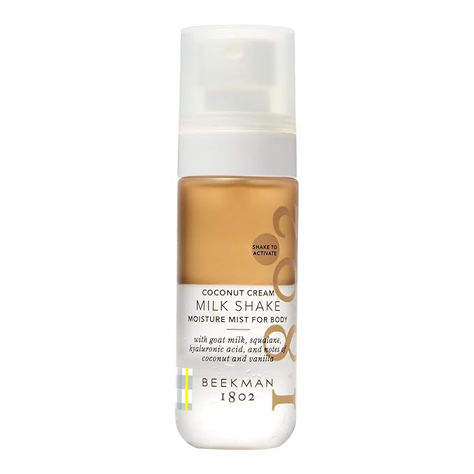 Beekman 1802 Milk Shake Body Mist - Coconut Cream 2 fl oz - Hyaluronic Acid, Jojoba Oil, Instantly Moisturizes, Hydrates & Softens, Good for Sensitive Skin, Cruelty Free