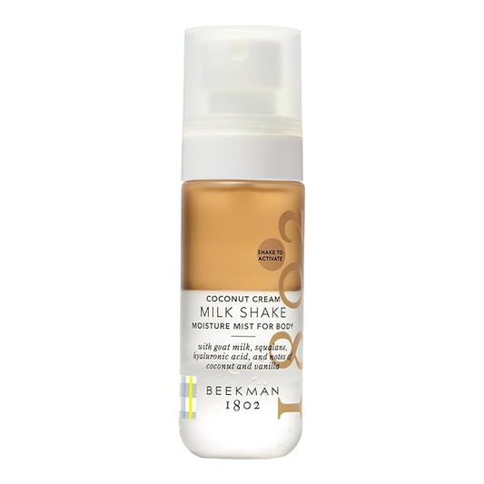 Beekman 1802 Milk Shake Body Mist - Coconut Cream 2 fl oz - Hyaluronic Acid, Jojoba Oil, Instantly Moisturizes, Hydrates & Softens, Good for Sensitive Skin, Cruelty Free