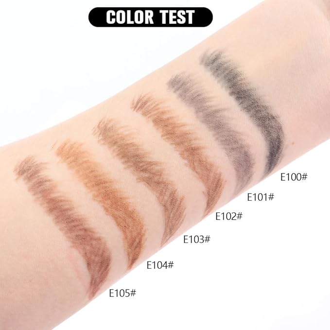 12Pcs Long Eyebrow Pencils Set, Coffee Natural Look,for Eyebrows & Eyeliner,Waterproof & Sweat-Proof Wooden Hard-Core Brow Pencil with Sharpener,Long Lasting Makeup Kit for Beginners104#