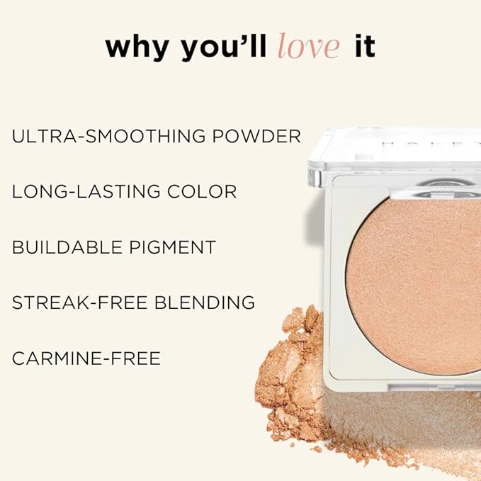 HALEYS Re-fract Smoothing Highlighter Makeup Powder - Illuminating, Warm, Cruelty-Free, Carmine-Free, Long-Lasting, Blendable Face Highlighters & Luminizers, Makeup Highlighter