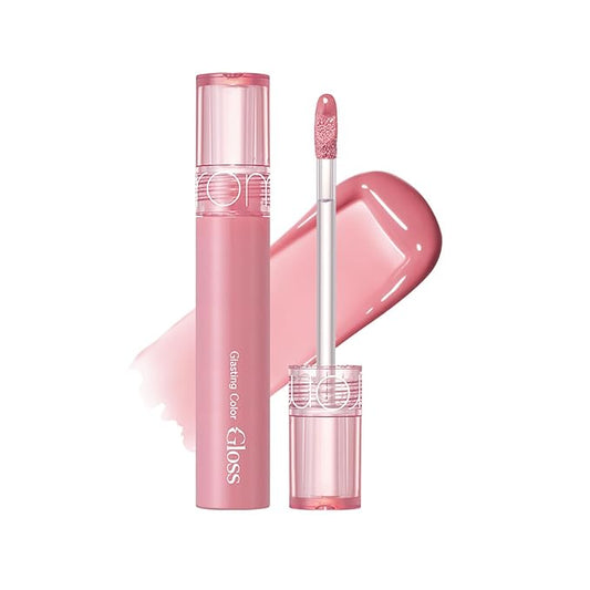 Glasting Color Gloss - K Beauty High Shine Long Lasting Lip Makeup - Non-Drying & Moisturizing - Lightweight Tinted Lip Gloss with Jojoba Oil 0.15 oz (#01 Peony Ballet)