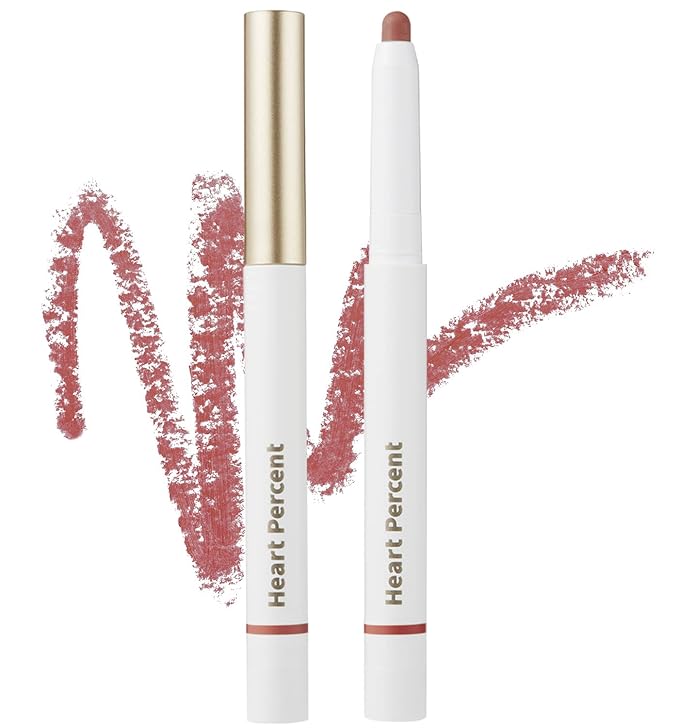 Heart Percent Dote On Mood Lip Liner Pencil, Long-Lasting Creamy Lip Crayon Smooth Lipliner Retractable Lipstick Overlip Line Color 0.8g, #16. Brick Rose