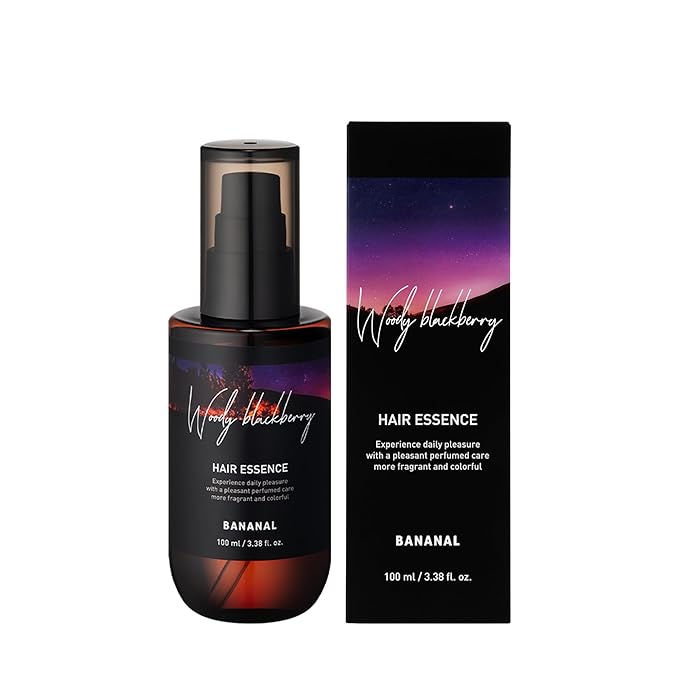 Perfumed Hair Oil & Serum 2-in-1 – Korean Essence Oil for Frizzy, Dry, Damaged Hair & Glass Hair Shine – Argan Oil & Amino Acids – Sulfate & Paraben-Free – Woody Blackberry, 100ml / 3.38 fl oz