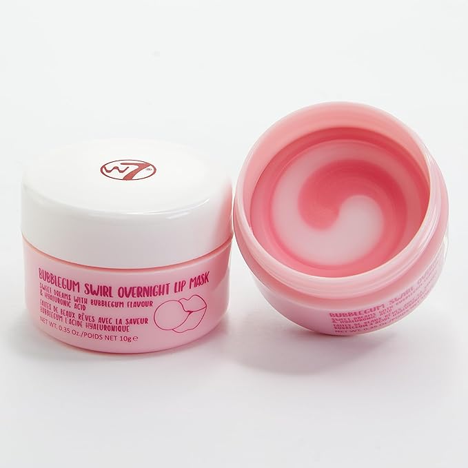 W7 Sweet Dreams Overnight Lip Mask Gift Set - Cherry, Watermelon, Bubblegum & Vanilla - Mini Lip Treatments - Stocking Stuffer