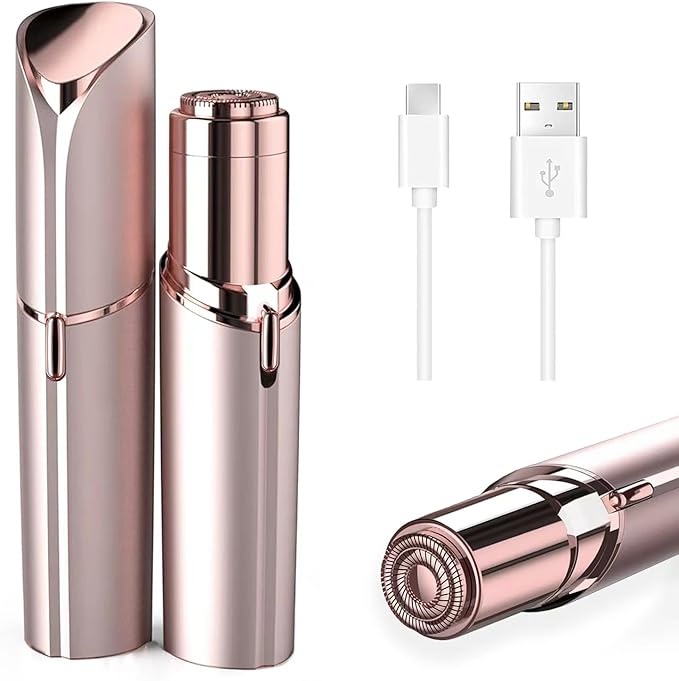 Facial Hair Removal for Women, Painless Hair Removal Device, Portable Facial Hair Remover for Face with USB Rechargeable