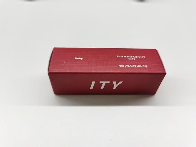 ITY Velvet Matte Finish Lip Stain-Mousse Textured Lip Clay, Red Shade, Conceals Lip Lines, Rich Pigment Lip Tint Lipsticks, 0.14 oz (4g) in Ruby
