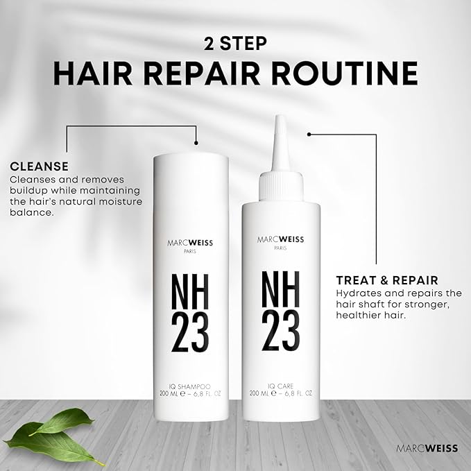 Marc Weiss NH23 IQ Care Rapid Hair Repair Treatment (6.8 fl oz) | Restores Shine, Strength & Smoothness | Results in Just 23 Seconds | Lightweight, Color-Safe Deep Repair for All Hair Types