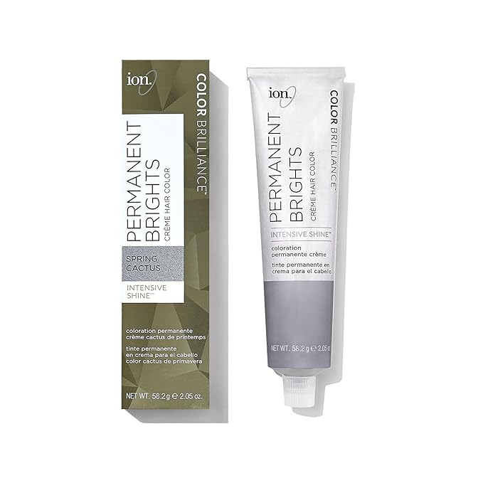 Ion Permanent Brights Creme Hair Color Pastel Spring, Vegan, Cruelty Free, PPD Free, 100% Gray Coverage, Long Lasting, Fade Resistant Color, 2.05 oz