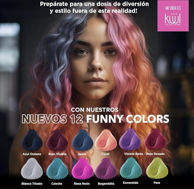 Küül's FUNNY COLORS - Tintes de Fantasia ((VERDE ESMERALDA), 3.04 oz)