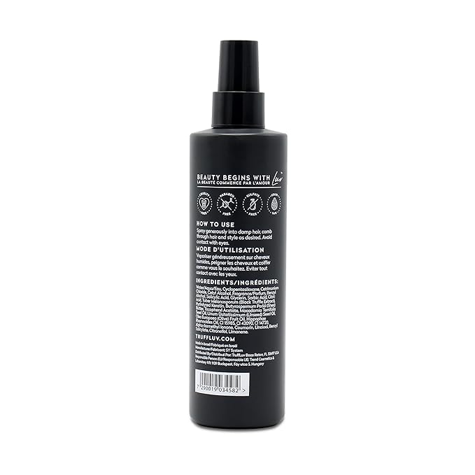 TruffLuv | Indulge Collection Truffle Leave-In Mask, Infused with Black Truffle Extract, Anti-Frizz Conditioning Spray, Detangles, Repairs Damage and Restores Softness, Paraben Free, Sulfate Free, 8.45 Fl Oz
